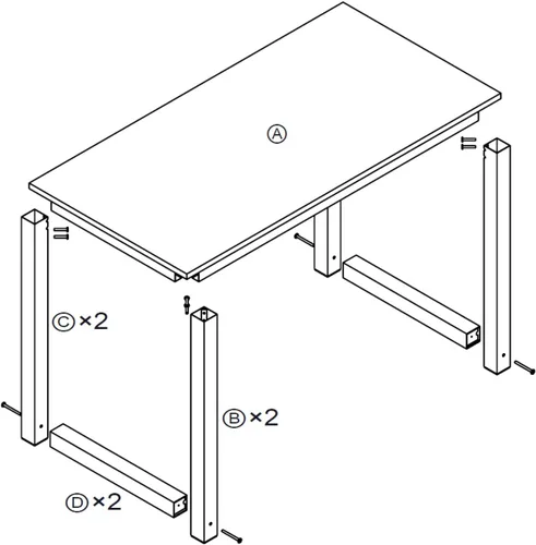 Miniatura 3 de Decoholic - Escritorio para computadora de 47 pulgadas, mesa para PC y laptop de oficina y hogar, estación de trabajo para escribir o estudiar