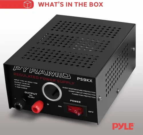 Miniatura 6 de Pyramid PS9KX - Fuente de alimentación de banco compacto universal, convertidor de mesa de laboratorio doméstico regulado lineal de 5 amperios
