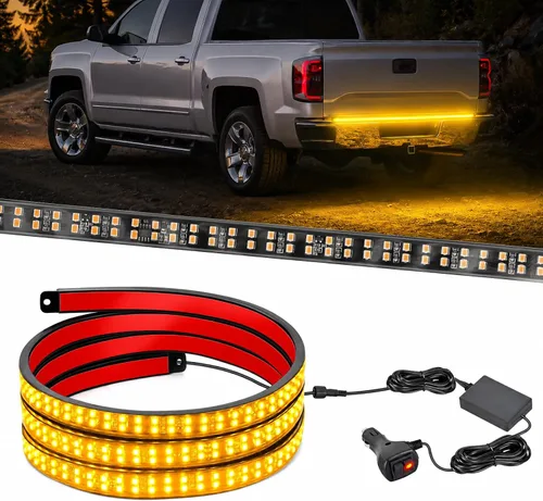 Miniatura 18 de Nilight - Tira de luz LED para plataforma trasera de 30 pulgadas de UTV, 204 LED, luces de freno ámbar, luces intermitentes rojas, compatible