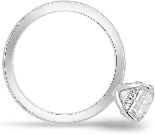 Miniatura 8 de Anillos de compromiso de moissanita de oro macizo de plata 925 de 10 quilates y 14 quilates y 18 quilates para mujer Juego de anillos de boda