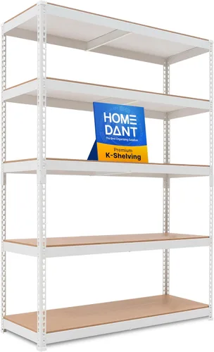 Miniatura 33 de HOMEDANT - Estantería de garaje de 5 niveles de 47.7" de ancho profundo, estante de almacenamiento ajustable de metal resistente, estantes de pie