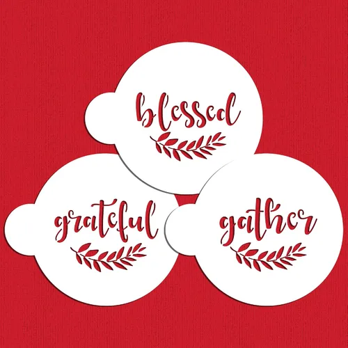 Miniatura 6 de Plantilla de galletas Grateful, Blessed And Gather C993 de Designer Stencils