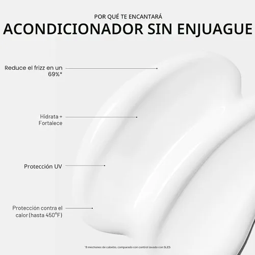 Miniatura 3 de SEEN Acondicionador sin enjuague, sin fragancia - Acondicionador para el cabello sin enjuague y protector térmico en aerosol - Desenreda e hidrata