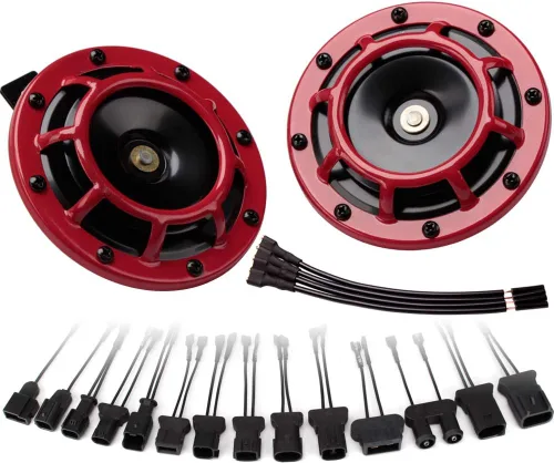 FARBIN Bocina de coche para Toyota, Lexus, Subaru, bandera roja y otras series de modelos, bocinas gemelas de metal de tono alto/bajo de 12 V con