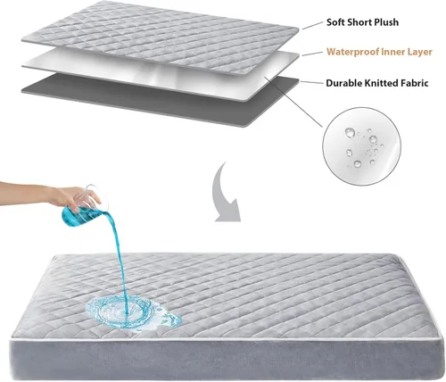 Miniatura 5 de WNPETHOME Cama Ortopédica para Perros para Jaula, Cama Impermeable Extra Grande para Perros con Funda Lavable Extraíble, Camas para Jaula de Perros