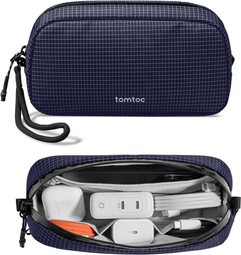Miniatura 14 de tomtoc Organizador de Electrónicos Estuche de Viaje, Bolsa de Viaje Resistente al Agua Organizador de Cables para Artículos Esenciales, Estuche Verde