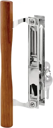 Miniatura 5 de Prime-Line C 1032 Juego de Manijas para Puerta Corrediza de Vidrio con Llave – Reemplaza las Manijas de Puerta Viejas o Dañadas Rápidamente – Negro