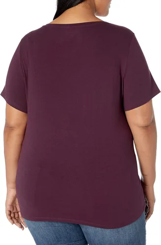 Miniatura 4 de Tienda Essentials womens Plus Size Classic-fit Short-sleeve V-neck T-shirt