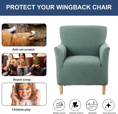 Miniatura 74 de HAOYONG - Funda elástica de terciopelo para silla de banquete, fundas para sillas de 1 pieza, fundas para sillones de sofá, funda suave para sillón