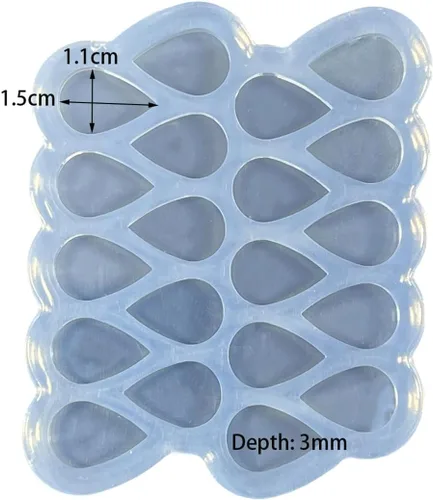 Miniatura 3 de Mini moldes para aretes en forma de gota de agua, molde de resina pequeña de silicona transparente para aretes de bricolaje, aretes de oreja, Mini