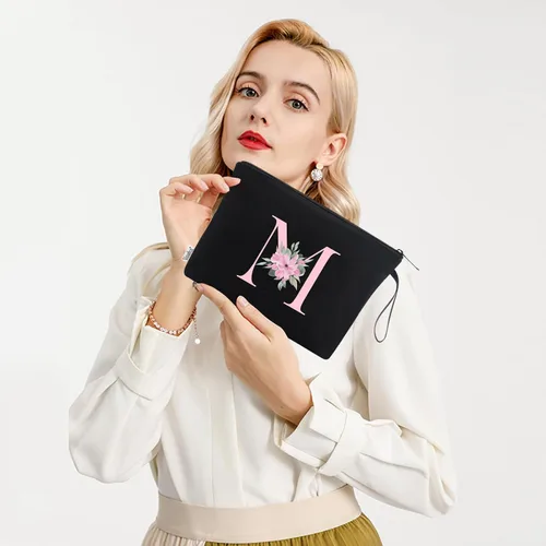 Miniatura 6 de Vavabox A-Z Bolsa de maquillaje personalizada, regalos de cumpleaños para mujeres y mamá, regalos para mejor amiga, bolsa de cosméticos para novia