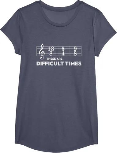Miniatura 14 de Musician - Camiseta con texto en inglés "These are Difficult Times", talla S