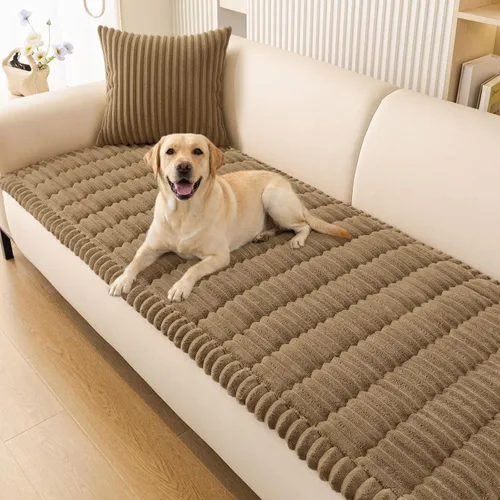 Miniatura 18 de Smiry Funda de Sofá para Perros Lavable, Fundas de Sofá para Mascotas Antideslizantes y Peludas para Sofá de 3 Cojines Apto para Mascotas, Protector