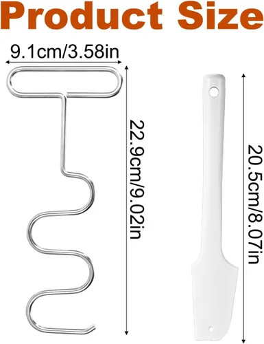 Miniatura 2 de Mezclador de mantequilla de maní y espátula de silicona, agitador de mantequilla de nuez de acero inoxidable con herramienta de mango