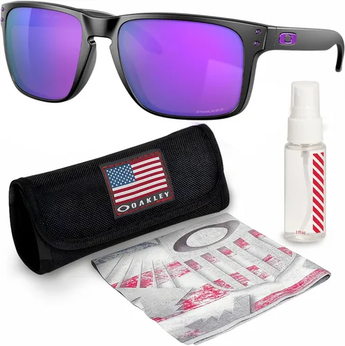 Miniatura 24 de Oakley HOLBROOK XL OO9417 Square Shape Sunglasses With Official Eyewear Kit Marco de acero Lente polarizada negra Prizm