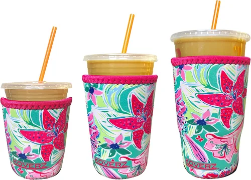Miniatura 82 de Funda Koverz para café helado, funda aislante de neopreno para taza, se ajusta a una taza de café de 32 Oz., lavable y reutilizable, accesorios