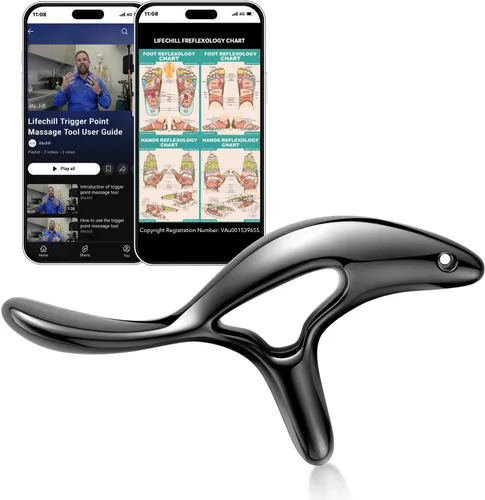 lifechill Herramienta de Masaje de Puntos Gatillo para Alivio del Dolor de Tejido Profundo, Herramienta de Gua Sha y Raspador Muscular para Todo el