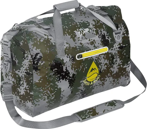 Miniatura 25 de Skog Å Kust Duffelsak - Bolsa de lona impermeable resistente para deportes, viajes y más, tamaños de 40, 60 y 90 litros, Negro, Deportivo/resistente