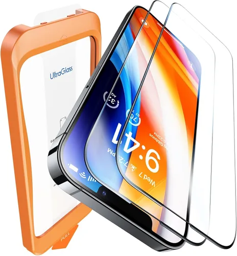 Miniatura 20 de UltraGlass Protector de pantalla de privacidad de vidrio 9H+ para iPhone 15 Pro Max [armadura de privacidad invisible], protector de pantalla S24