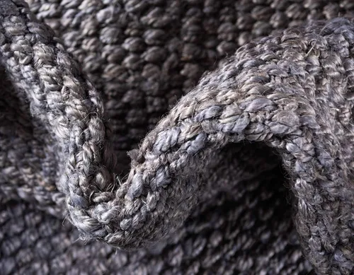 Miniatura 7 de Unique Loom Chunky Jute Collection - Alfombra de área sólida, transitoria, bohemia, 2 pies 6 pulgadas x 6 pies 0 pulgadas, gris