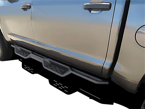 APS Estribos tubulares negros de 6 pulgadas estilo desplegables Nerf compatibles con Toyota Tundra 2007-2021 CrewMax