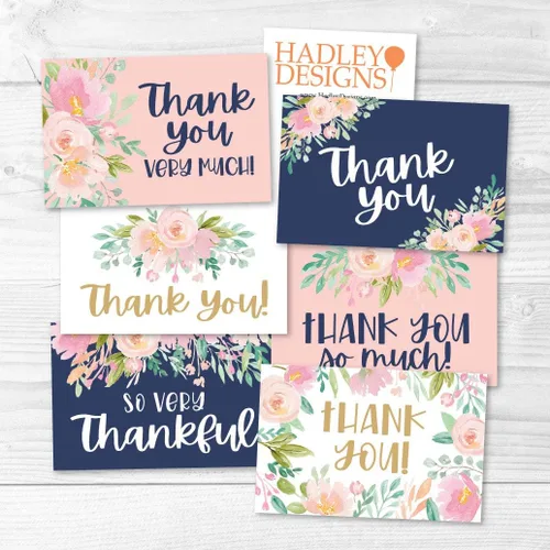 Miniatura 7 de Hadley Designs Tarjetas de agradecimiento a granel con sobres, 24 tarjetas de agradecimiento para profesores, lindas tarjetas de agradecimiento