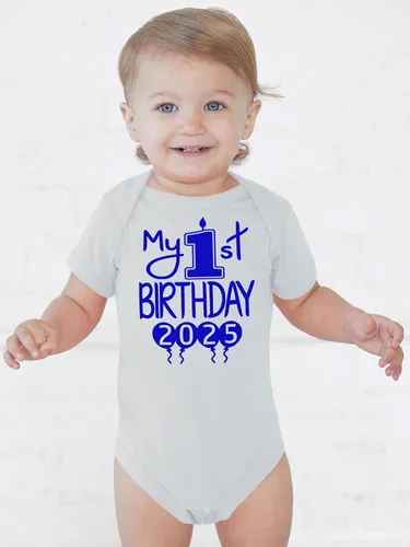 Miniatura 18 de Reaxion Traje de cuerpo entero hecho a mano para bebé niño y niña, mi primer cumpleaños 2024