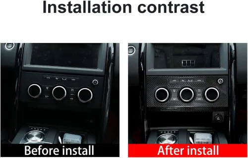 Miniatura 2 de YIWANG - Cubierta para panel de ventilación de coche de fibra de carbono 100% auténtica, para Land Rover Discovery 5 LR5 L462 2017-2020, accesorios