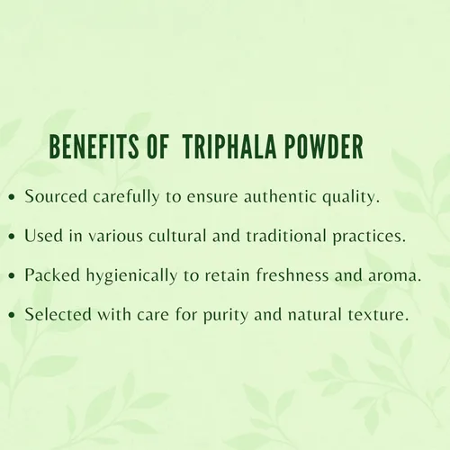 Miniatura 6 de AYURVEDASHREE Triphala Polvo 200 Gm Combinación de Amla, Haritaki y Bibhitaki Sin OGM Vegano.