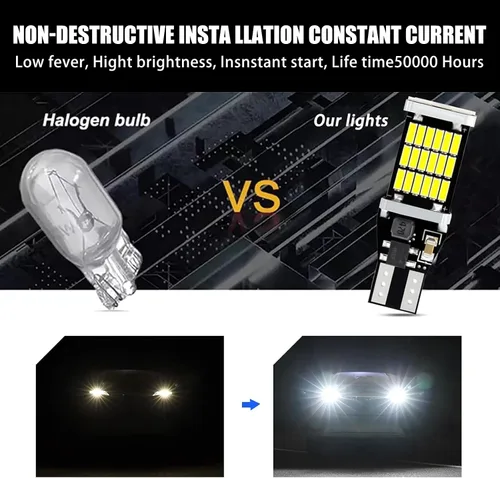 Miniatura 6 de 4 bombillas LED de marcha atrás, iluminación de 360 grados, 6500K 800LM bombillas de señal de giro para automóvil, T15 4014 45SMD, luz de freno