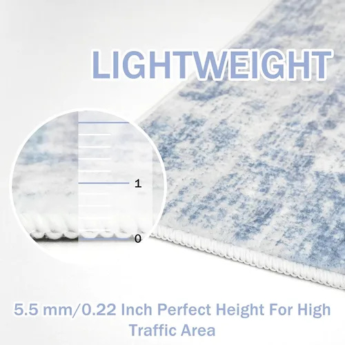 Miniatura 61 de IOHOUZE Alfombra abstracta lavable de 3 x 12 pies para pasillos, antideslizante para cocina, camino de entrada de lana sintética para interiores