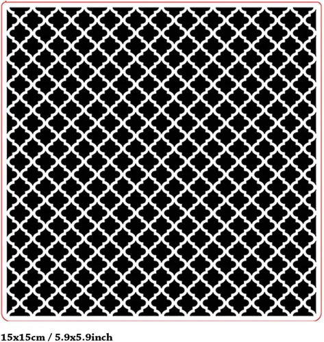 Miniatura 2 de Arbuya Carpeta de plástico en relieve (5.9 x 5.9 pulgadas, patrón de diamante) para manualidades de papel, impresiones texturizadas de plástico
