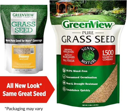 Miniatura 2 de GreenView Pure Grass Seed Sunny Mixture, bolsa de 3 libras. Cubre hasta 1,500 pies cuadrados.