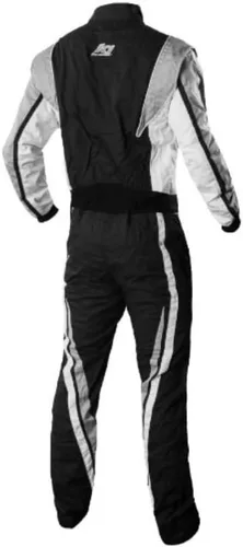 Miniatura 2 de Traje de automovilismo, marca K1 Race Gear, modelo Victory, clasificación 3,2a/1 por SFI, L, Negro/Blanco/Gris