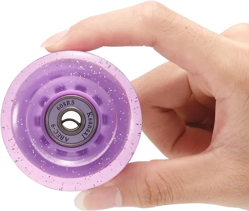 Miniatura 5 de PATIKIL Roller Skate Wheels with Bearings, Quad Skate Replacement for Double Row Skate Skateboards Indoor or Outdoor 2-Púrpura