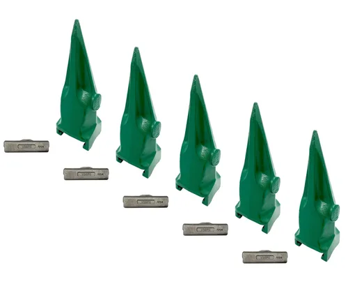 Miniatura 8 de Cubo de excavadora solo diente de roca de tigre con pin, compatible con ESCO Super V39 Series - V39VY (1)