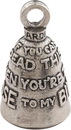 Miniatura 38 de Guardian Bell Good Luck Bell w/Keyring & Black Velvet Bag Motorcycle Bell Lead-Free Pewter Made in USA Phoenix Biker