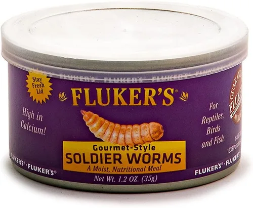 Miniatura 10 de Comida enlatada Gourmet de Fluker's para Reptiles, Peces, Aves y Animales Pequeños, Grillos, 1.2 oz