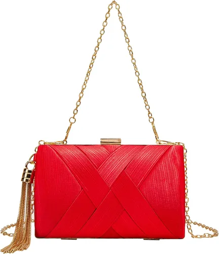 Elegante bolsa de noche de seda con colgante de borla para mujer bolso de mano para novia boda graduación fiesta de salida nocturna
