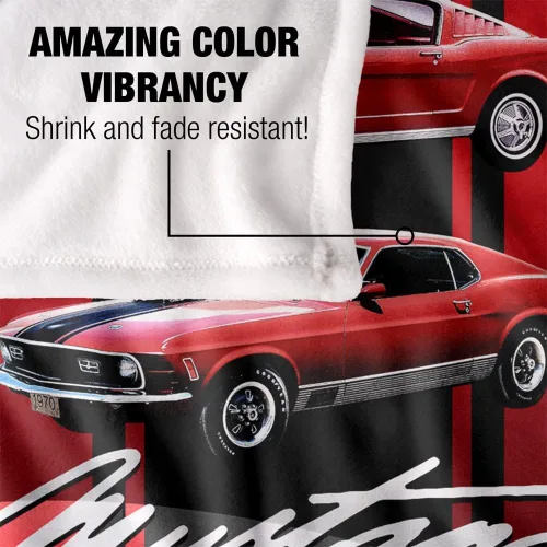 Miniatura 4 de Manta Ford de 36 x 58 pulgadas, Mustang Line Up Silky Touch Super Soft