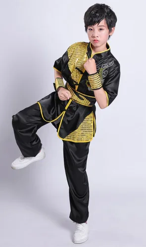 Miniatura 3 de Conjunto de uniforme chino de Kung Fu Maestro Tai Chi Dragón Chino para niños y niñas