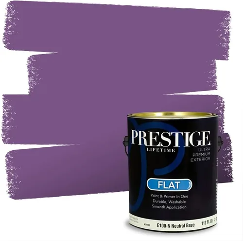 Miniatura 33 de PRESTIGE Pinturas de pintura interior e imprimación en uno, 1 galón, plano, combinación comparable de Sherwin Williams* Kimono Violet*