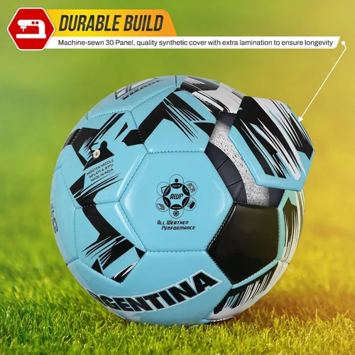 Miniatura 6 de Vizari Balón de Fútbol del Equipo Nacional - Balón de Fútbol de Cuero Sintético Duradero para Adultos, Niños y Jóvenes Cosido a Máquina con Diseño