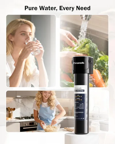 Miniatura 9 de Dreamwills DS15 - Sistema de filtro de agua para debajo del fregadero, filtración de grifo de cocina de conexión directa de 1.3 GPM, instalación sin