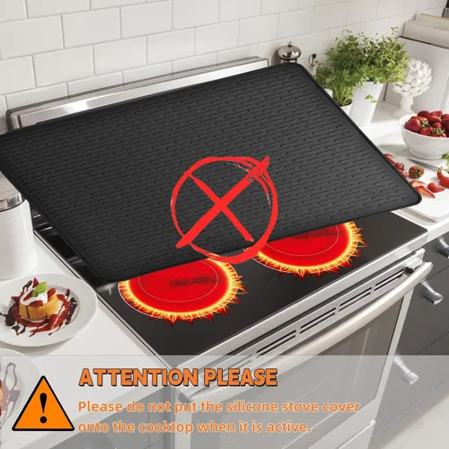 Miniatura 5 de Cubierta superior de estufa para estufa eléctrica, alfombrilla de estufa de silicona para estufa de vidrio, protector de placa de cocina