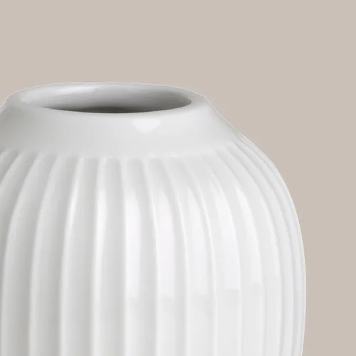 Miniatura 4 de Kahler Hammershoi - Jarrón de porcelana acanalada blanca, 4.1 pulgadas
