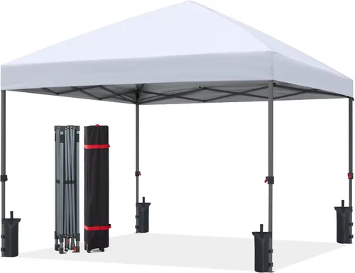 Miniatura 22 de ABCCANOPY Tienda de campaña desplegable de 10 x 10, refugio instantáneo de fácil instalación con bolsa con ruedas, toldo resistente al aire libre