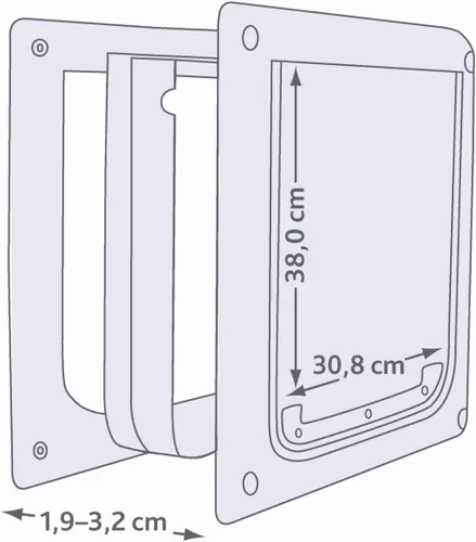Miniatura 6 de Puerta de bloqueo de 2 sentidos para perros Trixie Pet Products , Blanco