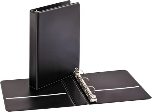 Miniatura 2 de Tops Cardinal - Carpeta de anillos redondos, 1 pulgada, 8-1/2 x 5-1/2 pulgadas, color negro (07201)