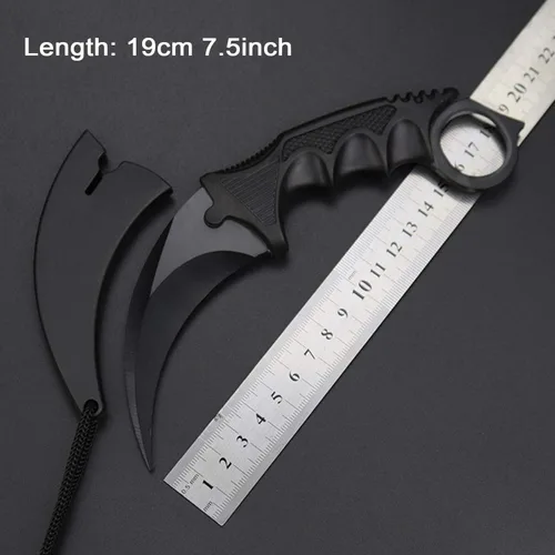 Miniatura 6 de Karambit Cuchillo Entrenador - Cuchillo de Práctica de Entrenamiento de Acero Inoxidable con Funda para Principiantes - Herramienta Entrenadora